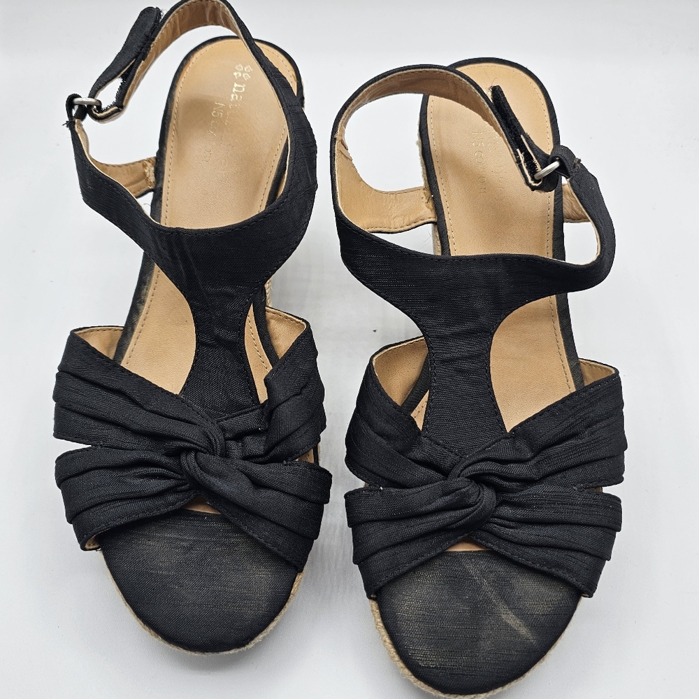 Naturalizer Linore Black Cork Wedges